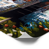 Eskilstuna Zweden Travel Art Vintage Illustratie Poster (Hoek)