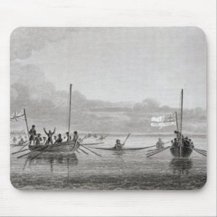 Eskimaux komt naar de boten in Shoalwater Muismat