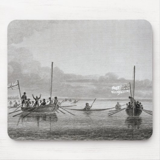 Eskimaux komt naar de boten in Shoalwater Muismat (Voorkant)