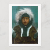 Eskimo Boy genaamd "Menadelook" Briefkaart (Voorkant)