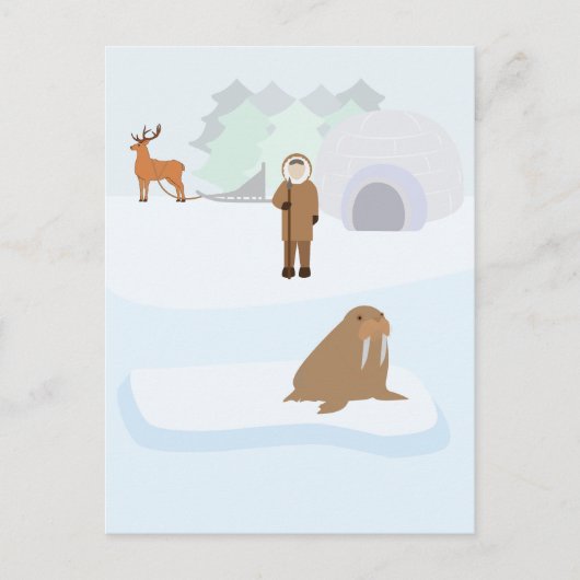 Eskimo Briefkaart (Voorkant)