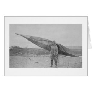 Eskimo Carrying Kayak 1909