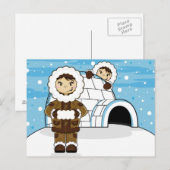 Eskimo en Igloo Briefkaart (Voorkant / Achterkant)