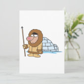 Eskimo en Igloo Kaart (Staand voorkant)