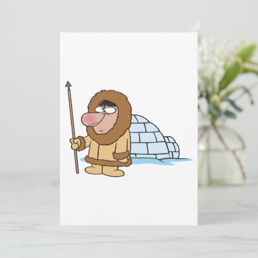 Eskimo en Igloo Kaart (Staand voorkant)
