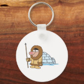 Eskimo en Igloo Sleutelhanger (Voorkant)