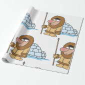 Eskimo- en Igloo-verpakkingspapier Cadeaupapier (Uitgerold)