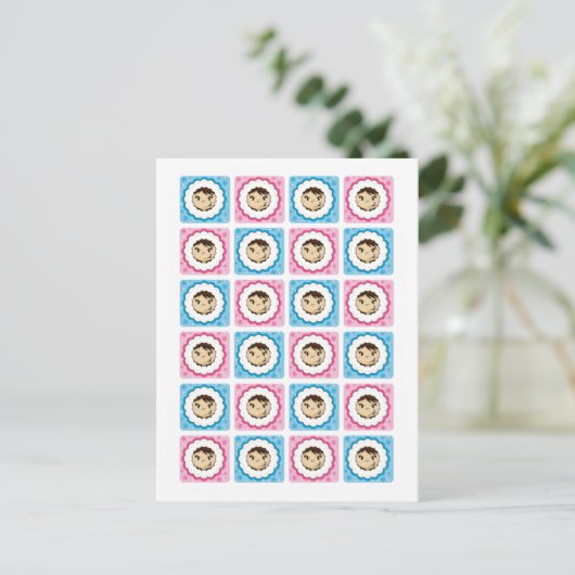 Eskimo Face Herhaal Briefkaart (Staand voorkant)