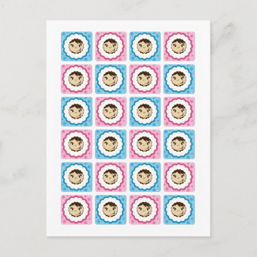 Eskimo Face Herhaal Briefkaart (Voorkant)
