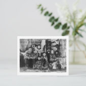Eskimo Familie in de Foto van de Iglo van de Briefkaart (Staand voorkant)