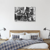 Eskimo familie in Winter Igloo Foto Canvas Afdruk (Insitu (Slaapkamer))