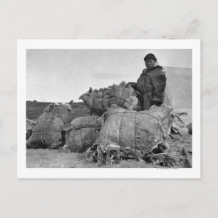 Eskimo Fur Dealer in Nome, Alaska-foto Briefkaart