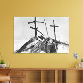 Eskimo Grave in Alaska Foto Canvas Afdruk (Insitu (Woonkamer))