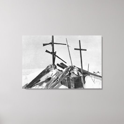 Eskimo Grave in Alaska Foto Canvas Afdruk (Voorkant)