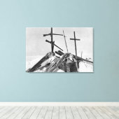 Eskimo Grave in Alaska Foto Canvas Afdruk (Insitu (Houten vloer))