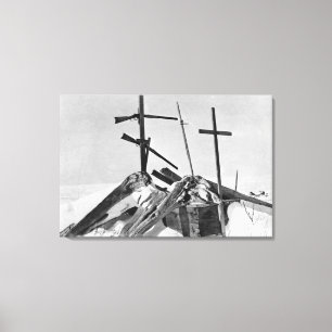 Eskimo Grave in Alaska Foto Canvas Afdruk