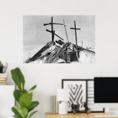 Eskimo Grave in Alaska Foto Poster (Thuiskantoor)