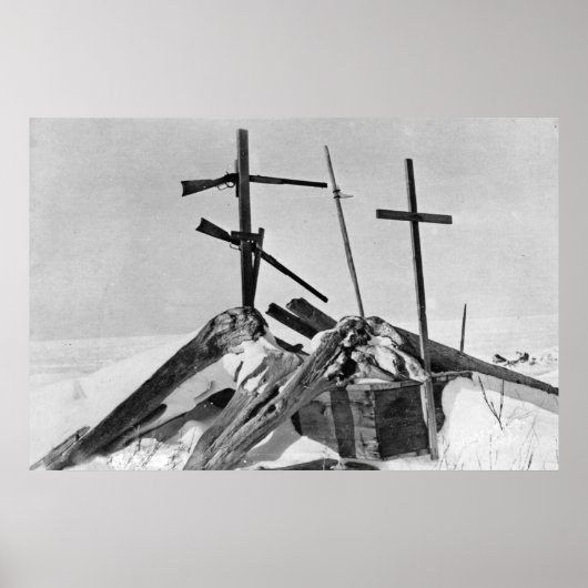 Eskimo Grave in Alaska Foto Poster (Voorkant)