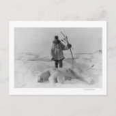Eskimo Hunter met foto van Polar Beer Briefkaart (Voorkant)