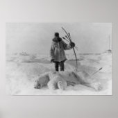 Eskimo Hunter met foto van Polar Beer Poster (Voorkant)