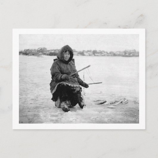 Eskimo Ice Vist in Nome, Alaska-foto Briefkaart (Voorkant)