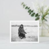Eskimo Ice Vist in Nome, Alaska-foto Briefkaart (Staand voorkant)