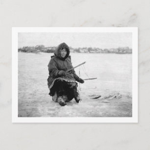 Eskimo Ice Vist in Nome, Alaska-foto Briefkaart