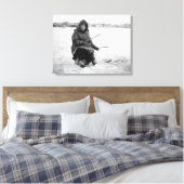 Eskimo Ice Vist in Nome, Alaska-foto Canvas Afdruk (Insitu (Slaapkamer))
