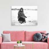 Eskimo Ice Vist in Nome, Alaska-foto Canvas Afdruk (Insitu (Woonkamer))