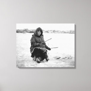 Eskimo Ice Vist in Nome, Alaska-foto Canvas Afdruk