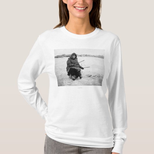 Eskimo Ice Vist in Nome, Alaska-foto T-shirt (Voorkant)