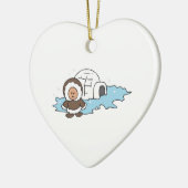 ESKIMO IGLOO KERAMISCH ORNAMENT (Links)