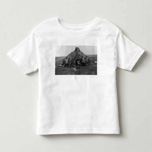 Eskimo Igloo Near Nome, Alaska-foto Kinder Shirts (Voorkant)