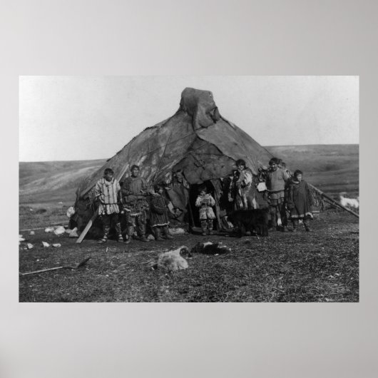 Eskimo Igloo Near Nome, Alaska-foto Poster (Voorkant)