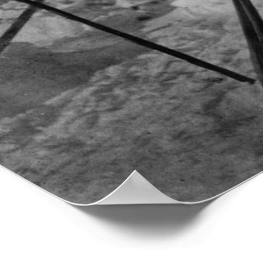 Eskimo in Boat gemaakt met Skins genaamd Omiak Poster (Hoek)