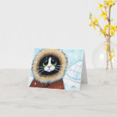 Eskimo Kat en Iglo | de Dierlijke Kaart van de (Gele Bloem)