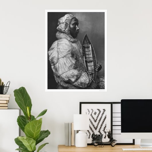 Eskimo Kayaker & Speelgoed Boat 1922 Poster (Thuiskantoor)