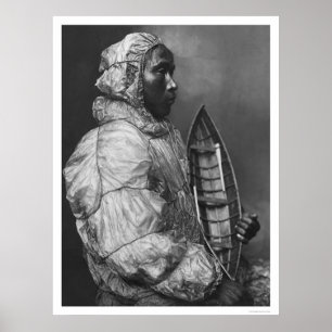 Eskimo Kayaker & Speelgoed Boat 1922 Poster