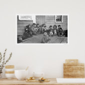 Eskimo Kinderen & Puppies 1904 Poster (Keuken)