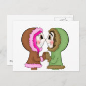 eskimo kisses briefkaart (Voorkant / Achterkant)