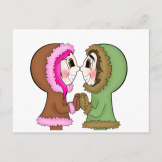eskimo kisses briefkaart