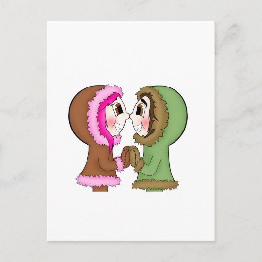 eskimo kisses briefkaart (Voorkant)