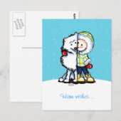 Eskimo Kisses Winter Briefkaart (Voorkant / Achterkant)