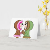 eskimo kussen kaart (Gele Bloem)