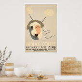 Eskimo Mask Golden Gate 1939 WPA Poster (Keuken)