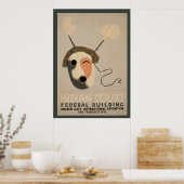 Eskimo Mask Golden Poster (Keuken)