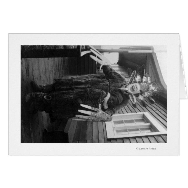 Eskimo Medicine Man en Sick Boy in Alaska (Voorkant Horizontaal)