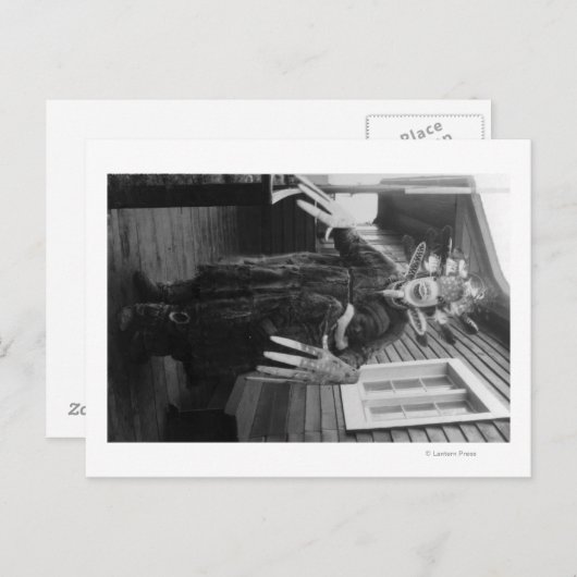 Eskimo Medicine Man en Sick Boy in Alaska Briefkaart (Voorkant / Achterkant)