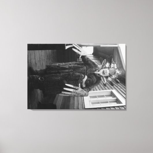 Eskimo Medicine Man en Sick Boy in Alaska Canvas Afdruk (Voorkant)