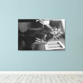 Eskimo Medicine Man en Sick Boy in Alaska Canvas Afdruk (Insitu (Houten vloer))